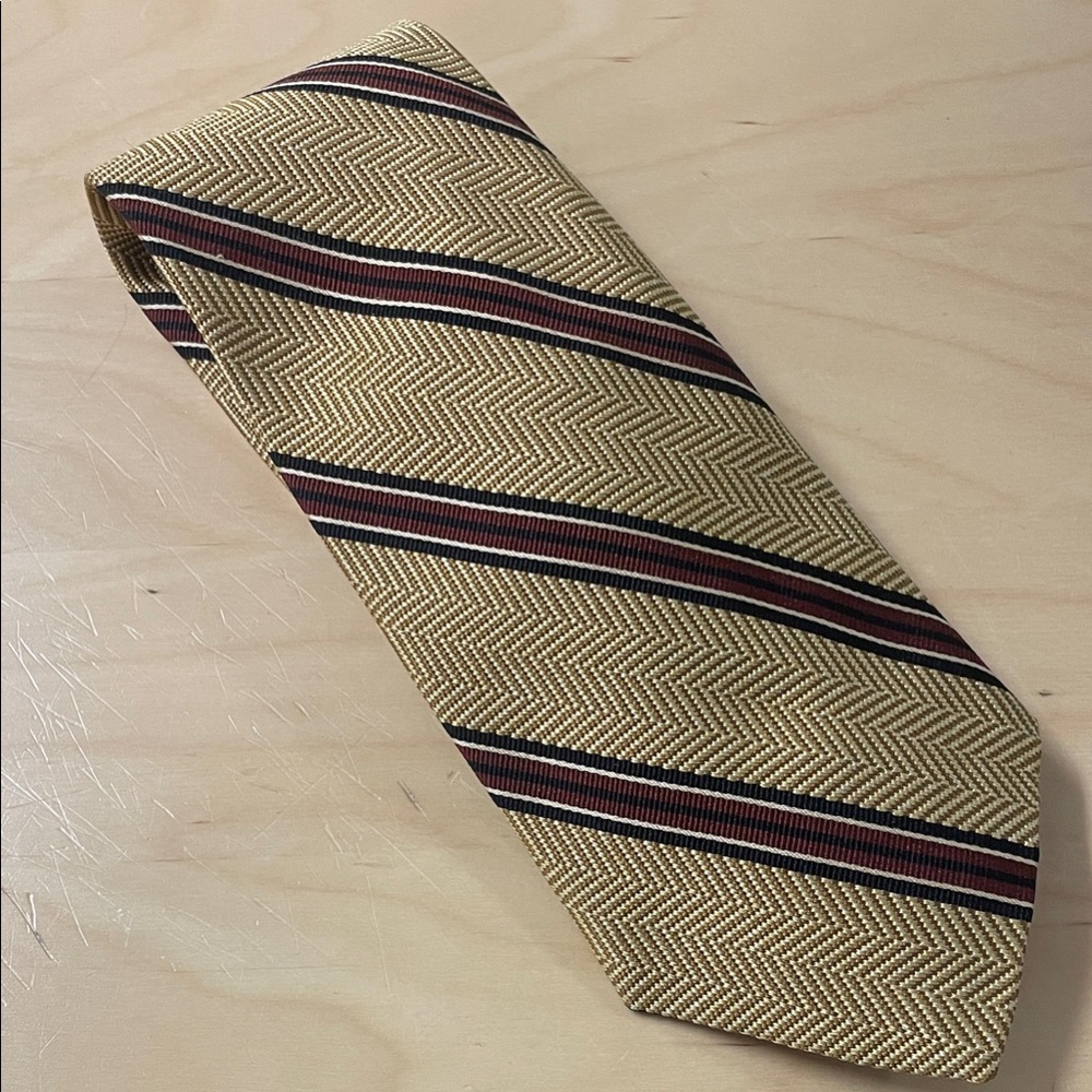 Robert Talbott Best of Class - Gold and Brown Striped Tie